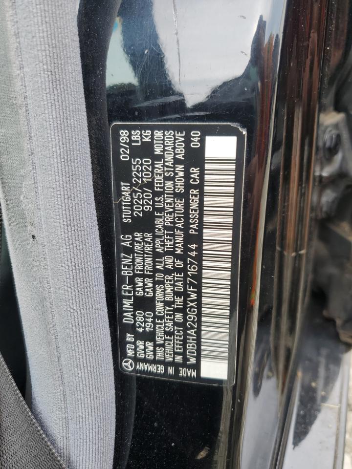 1998 Mercedes-Benz C 280 VIN: WDBHA29GXWF716744 Lot: 65010174