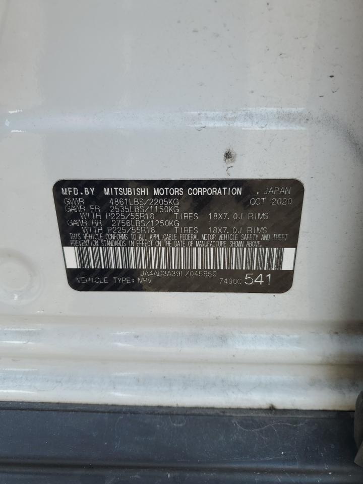 2020 Mitsubishi Outlander Se VIN: JA4AD3A39LZ045659 Lot: 63972484