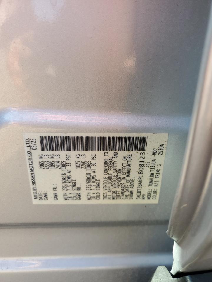 2023 Nissan Rogue Sv VIN: 5N1BT3BA6PC808123 Lot: 65255814