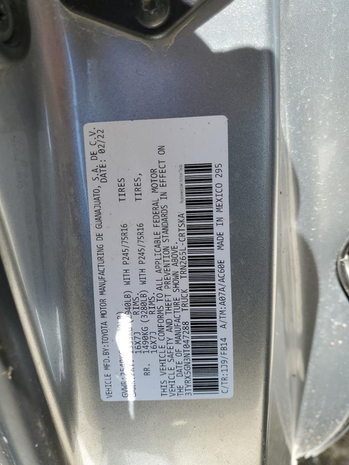 3TYRX5GN3NT047288 2022 Toyota Tacoma Access Cab