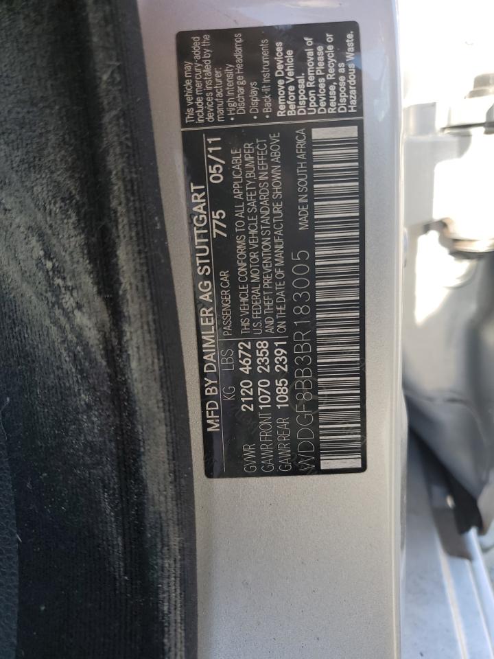 2011 Mercedes-Benz C 300 4Matic VIN: WDDGF8BB3BR183005 Lot: 62765194