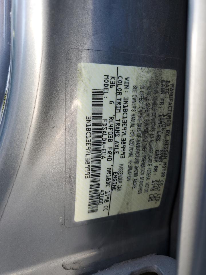 2007 Nissan Versa S VIN: 3N1BC13E97L389993 Lot: 62738084