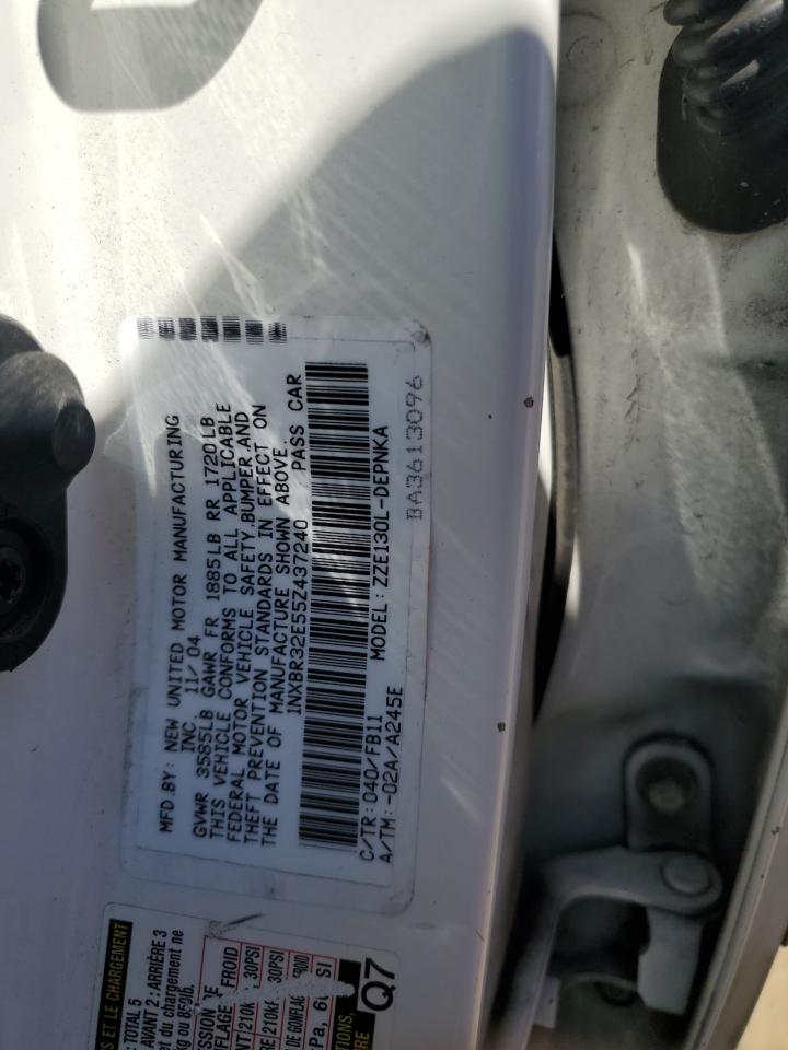 2005 Toyota Corolla Ce VIN: 1NXBR32E55Z437240 Lot: 63917574