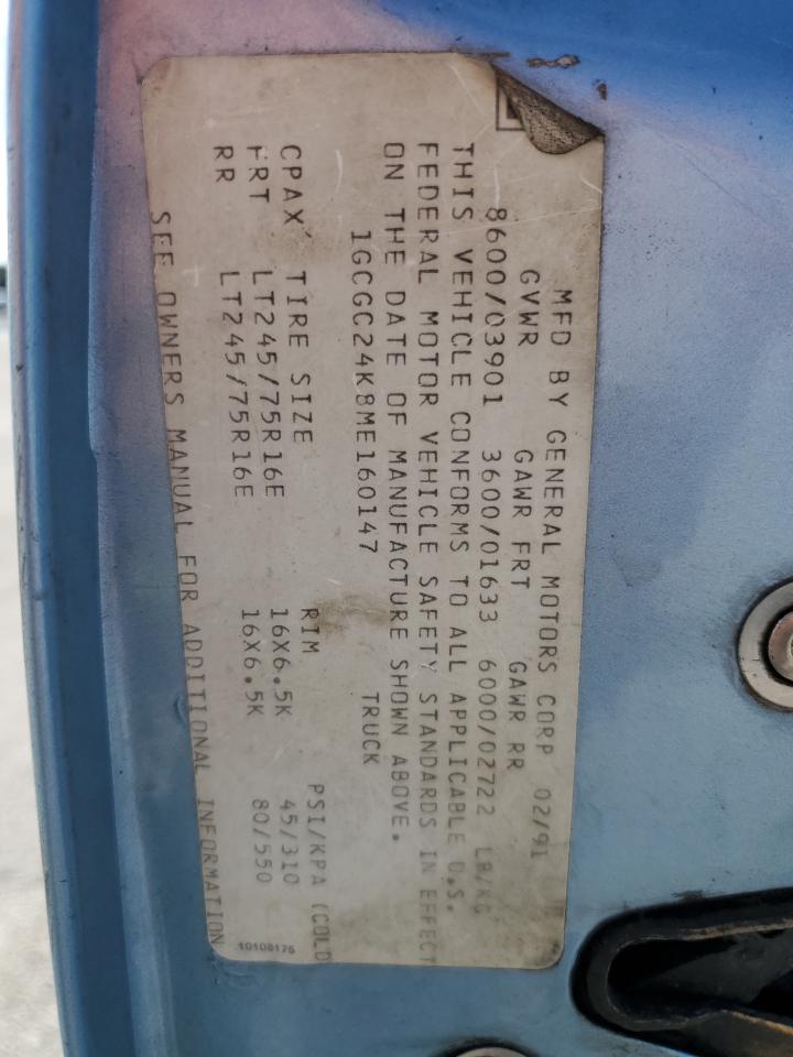 1991 Chevrolet Gmt-400 C2500 VIN: 1GCGC24K8ME160147 Lot: 68614314