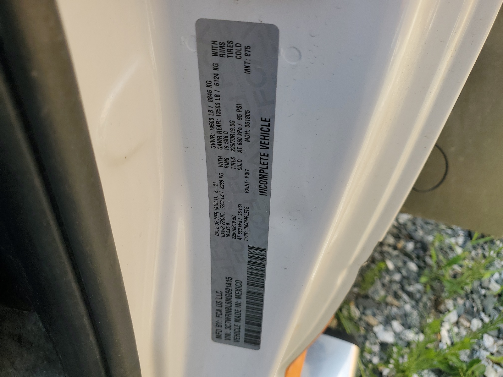 3C7WRNBL6MG691415 2021 Ram 5500