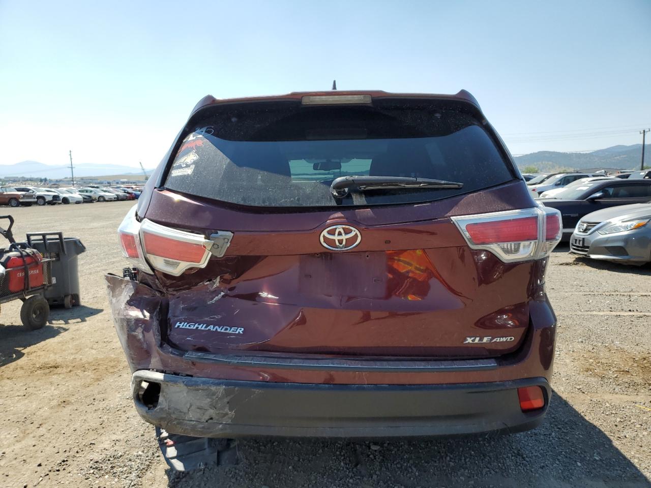 2015 Toyota Highlander Xle VIN: 5TDJKRFH3FS080187 Lot: 62549134