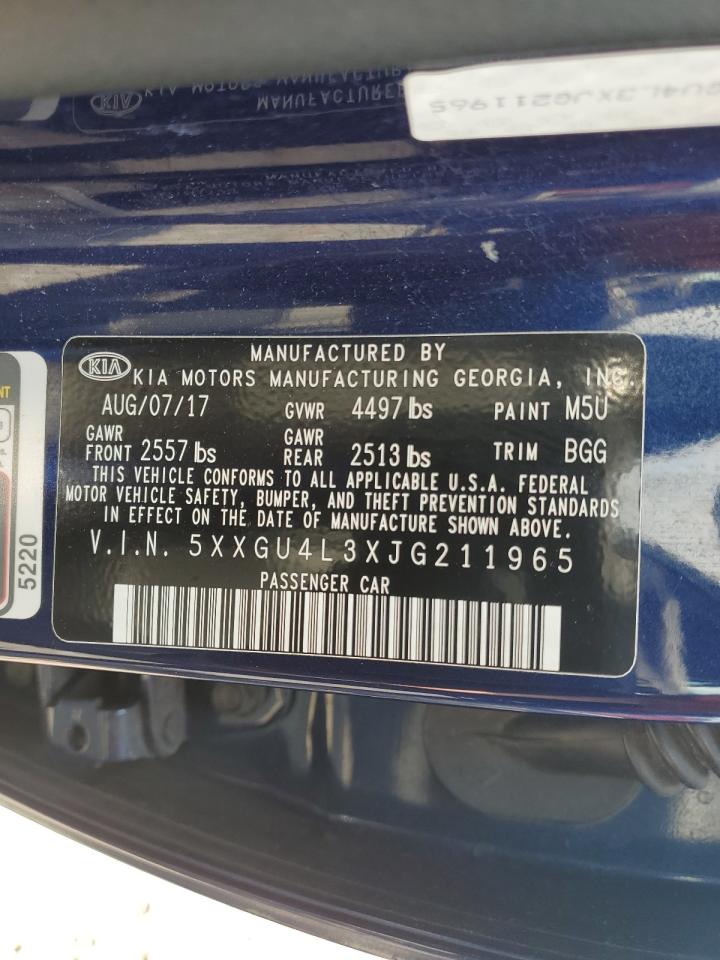 2018 Kia Optima Ex VIN: 5XXGU4L3XJG211965 Lot: 65380724