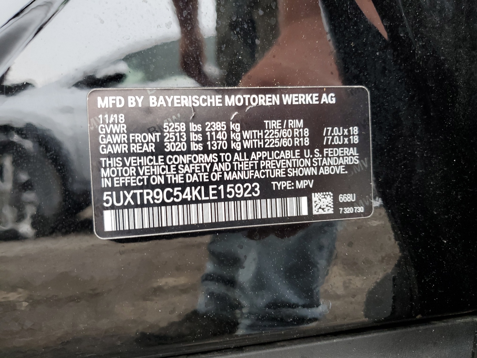 5UXTR9C54KLE15923 2019 BMW X3 xDrive30I