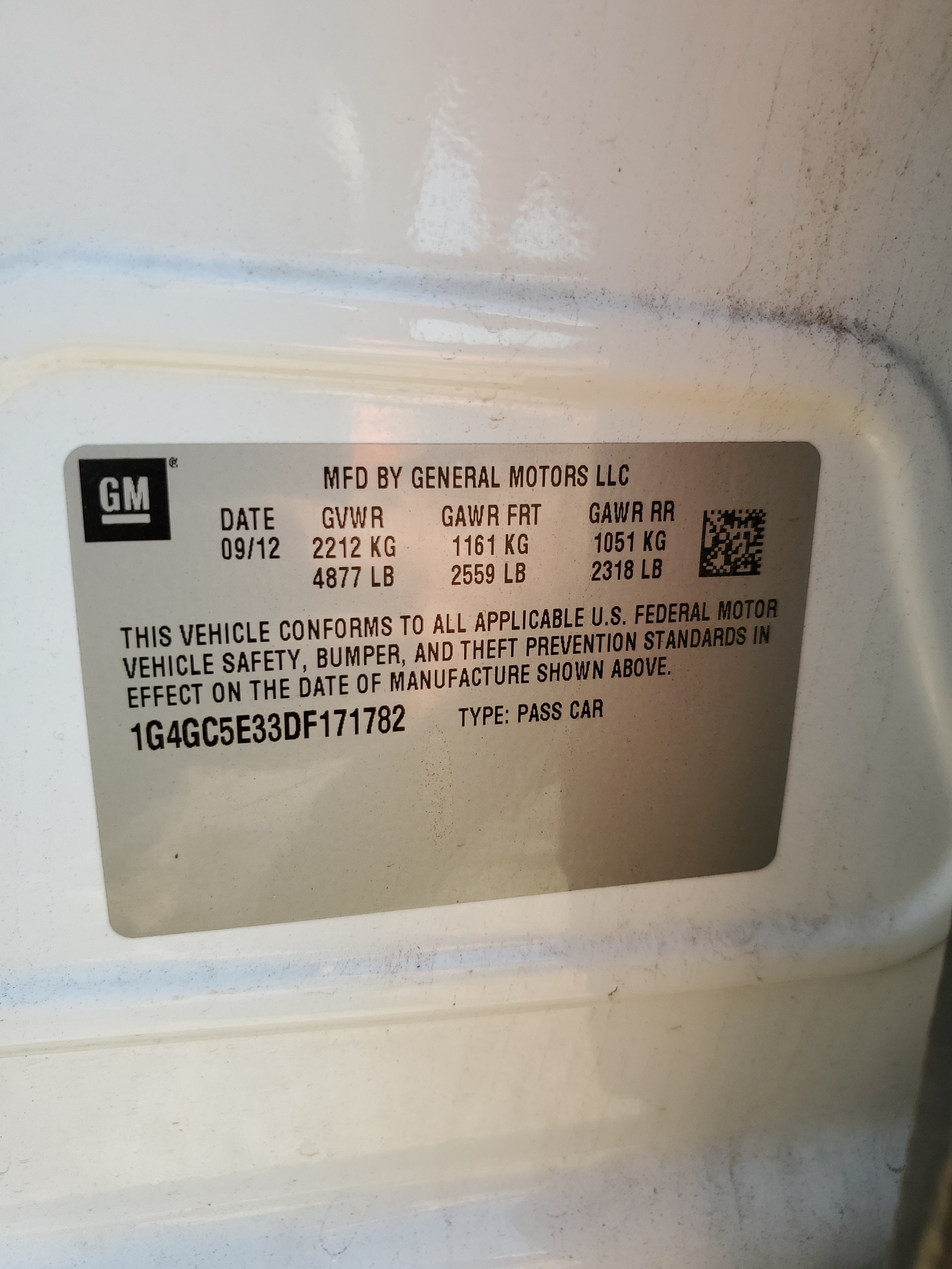 1G4GC5E33DF171782 2013 Buick Lacrosse