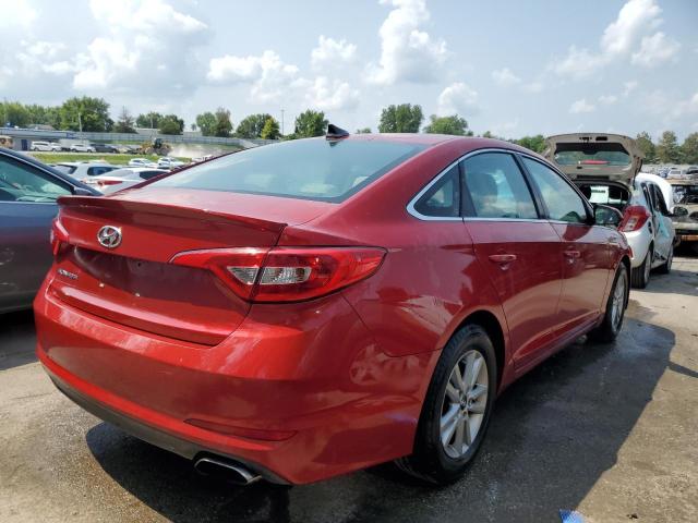  HYUNDAI SONATA 2017 Czerwony