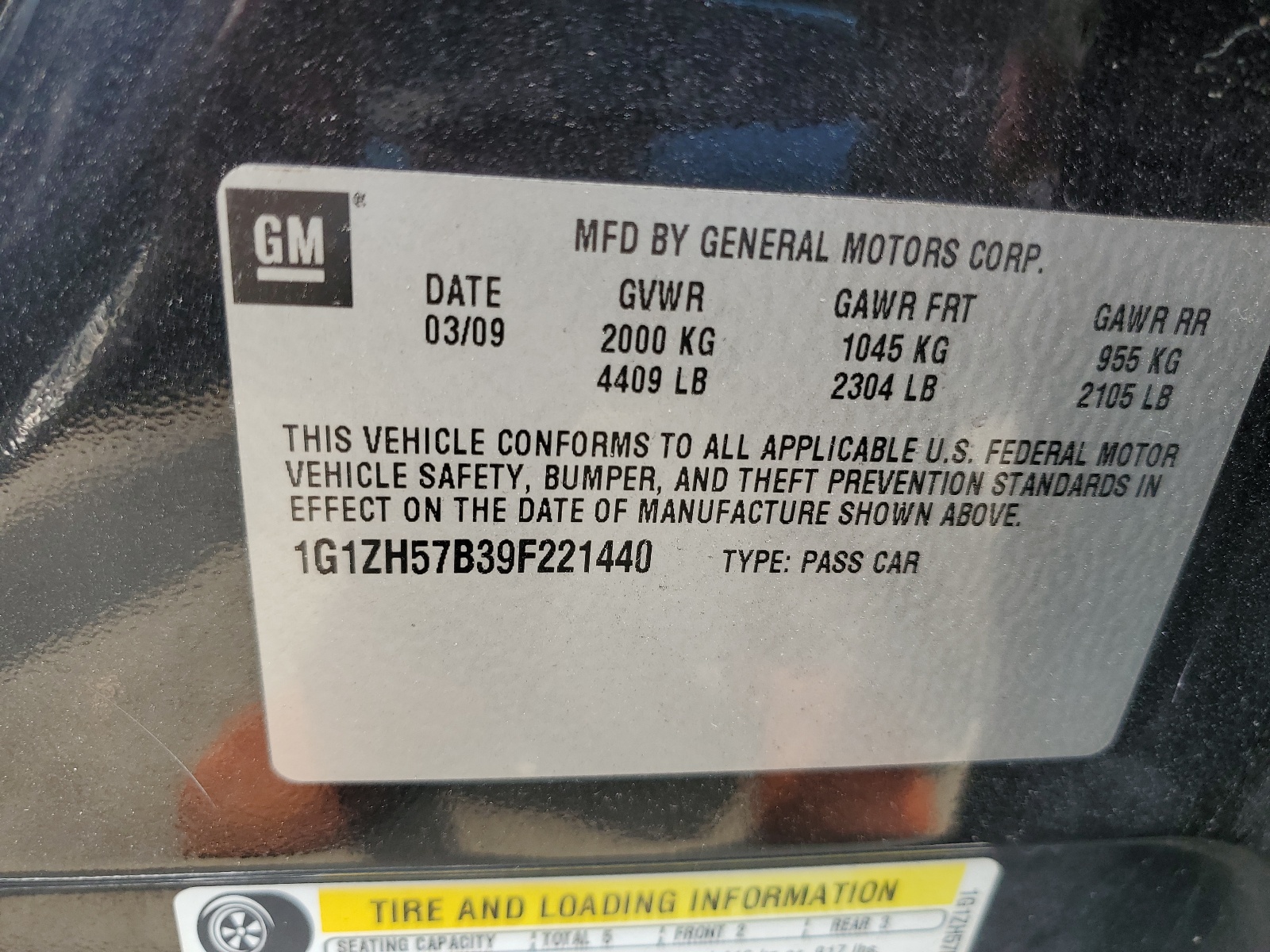 1G1ZH57B39F221440 2009 Chevrolet Malibu 1Lt