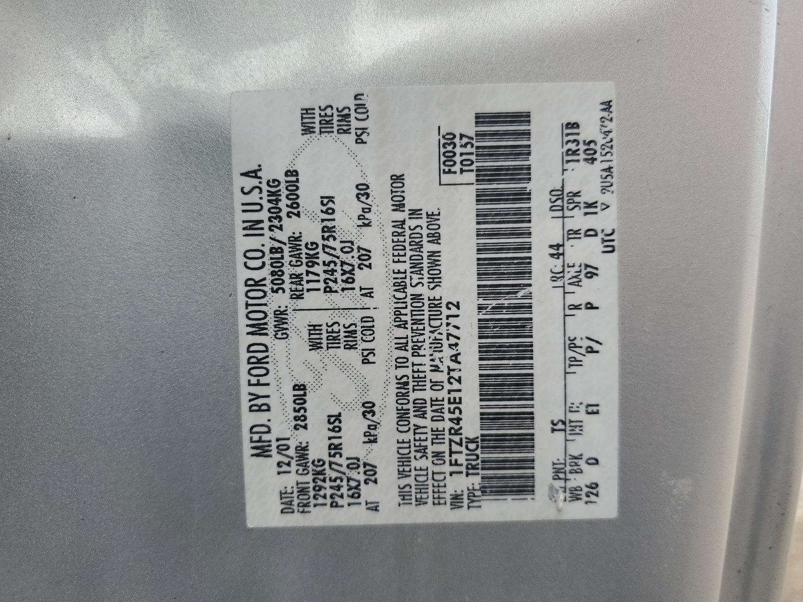 1FTZR45E12TA47712 2002 Ford Ranger Super Cab