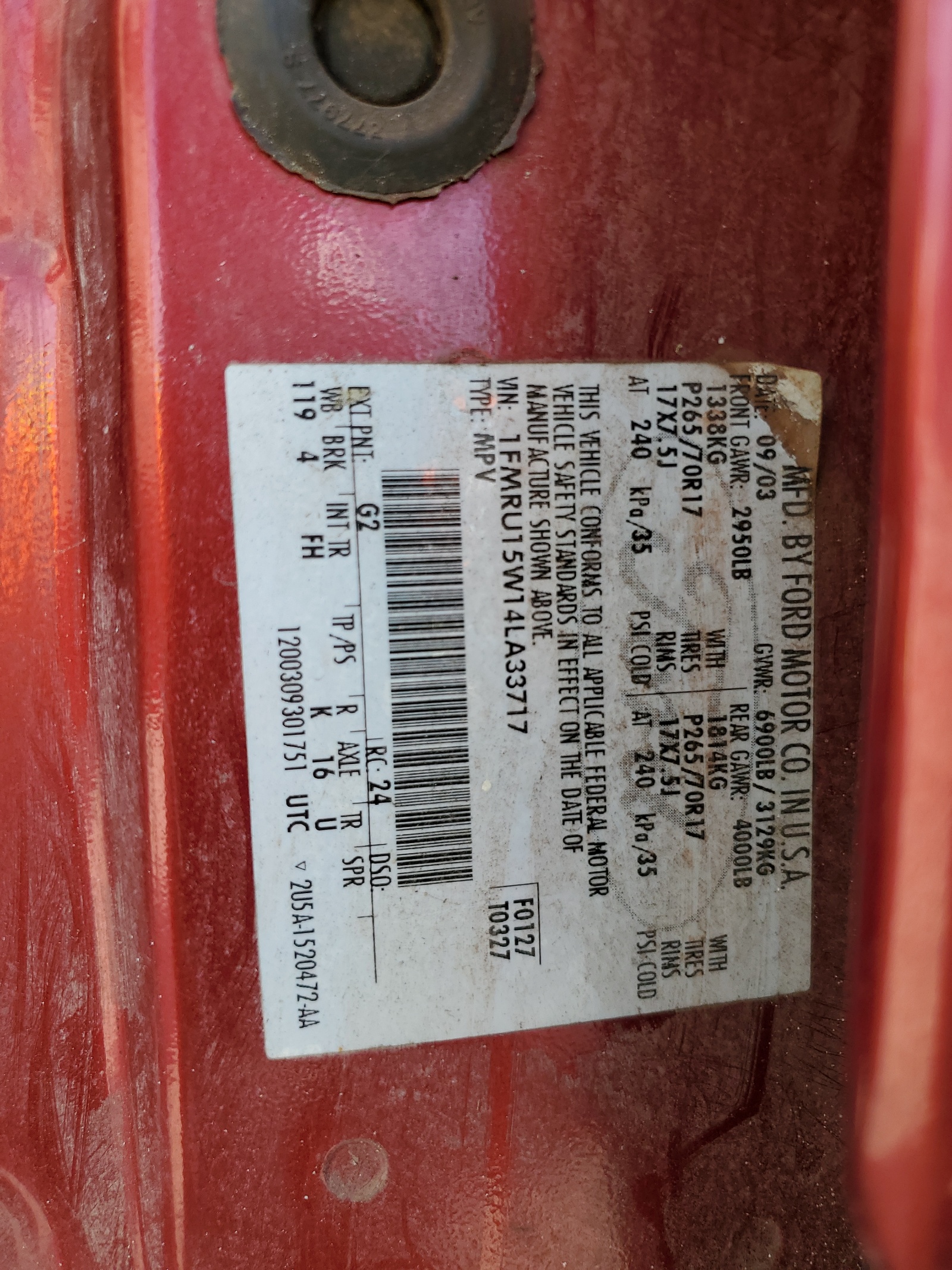 1FMRU15W14LA33717 2004 Ford Expedition Xlt