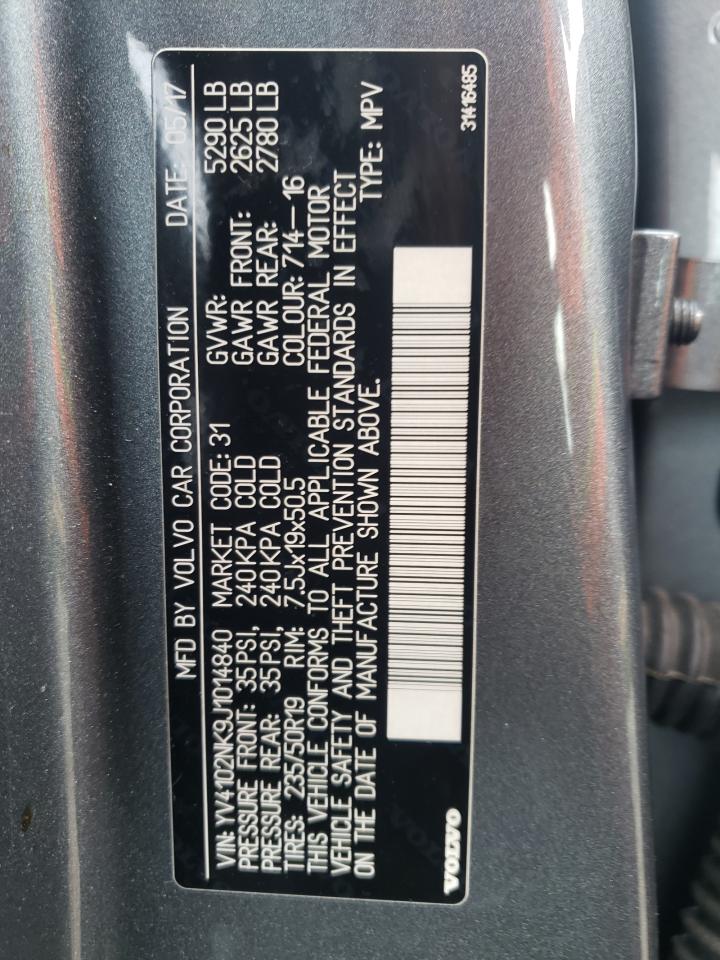 2018 Volvo V90 Cross Country T5 Momentum VIN: YV4102NK9J1014840 Lot: 64206314