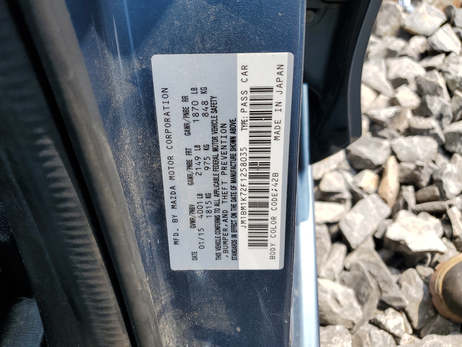 JM1BM1K72F1258035 2015 Mazda 3 Sport