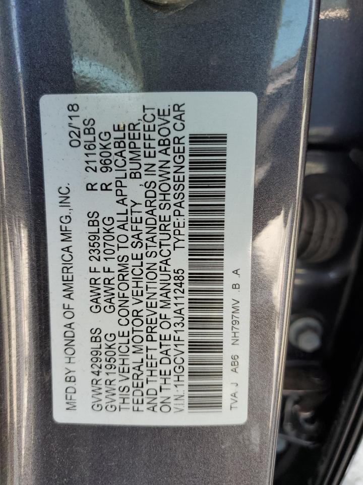 1HGCV1F13JA112485 2018 Honda Accord Lx