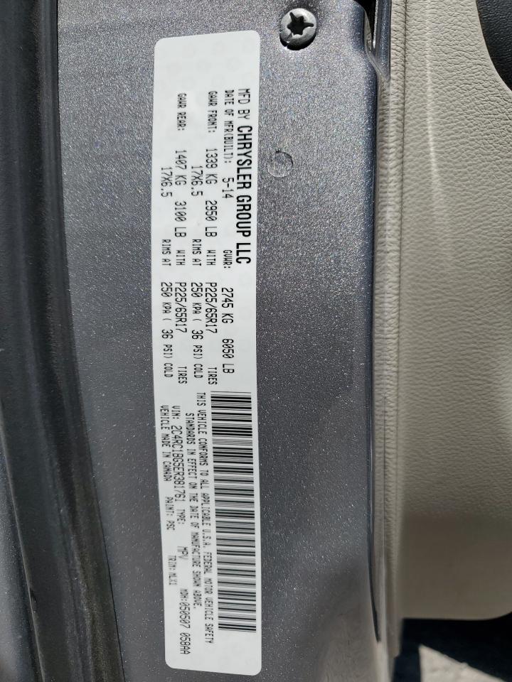 2014 Chrysler Town & Country Touring VIN: 2C4RC1BG5ER381761 Lot: 65004564