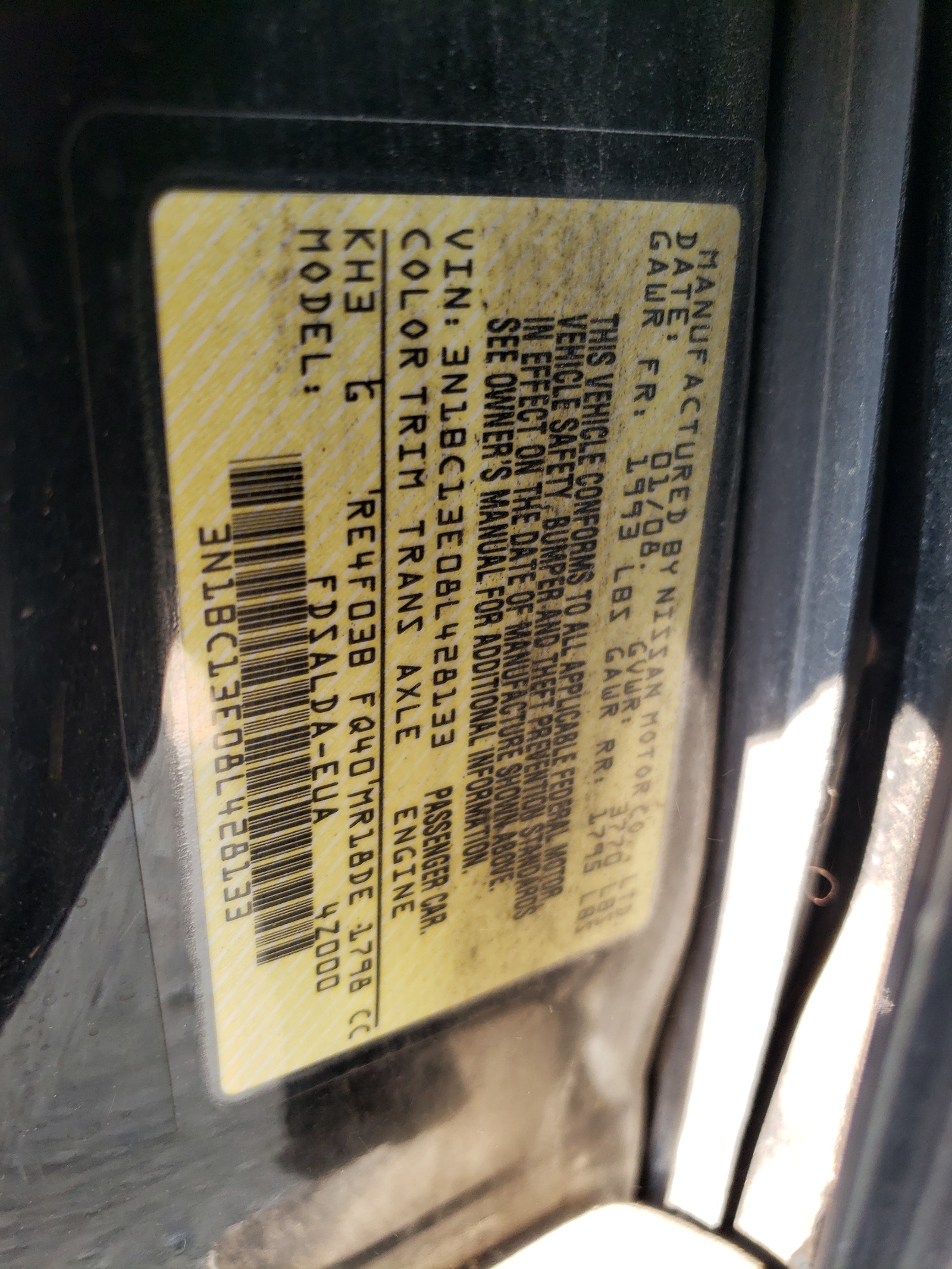 3N1BC13E08L428133 2008 Nissan Versa S