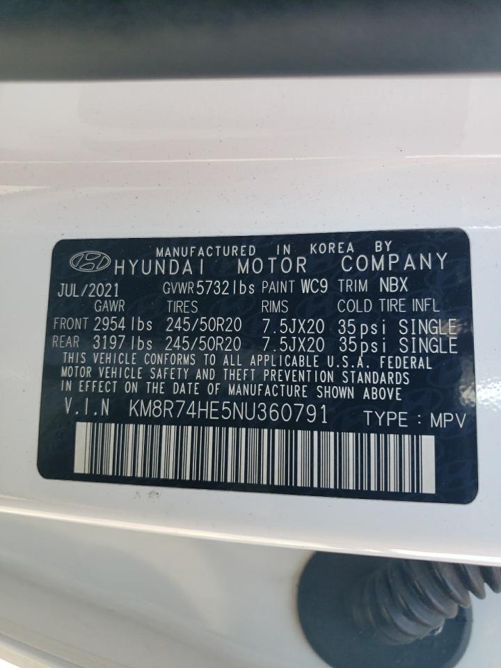 2022 Hyundai Palisade Calligraphy VIN: KM8R74HE5NU360791 Lot: 63933604