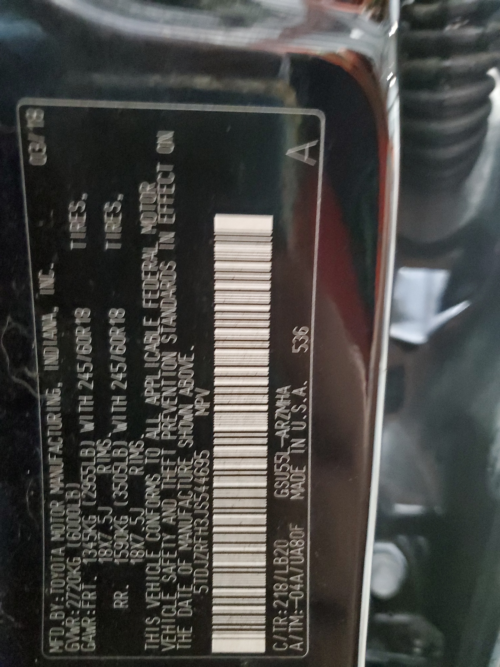 5TDJZRFH3JS544695 2018 Toyota Highlander Se