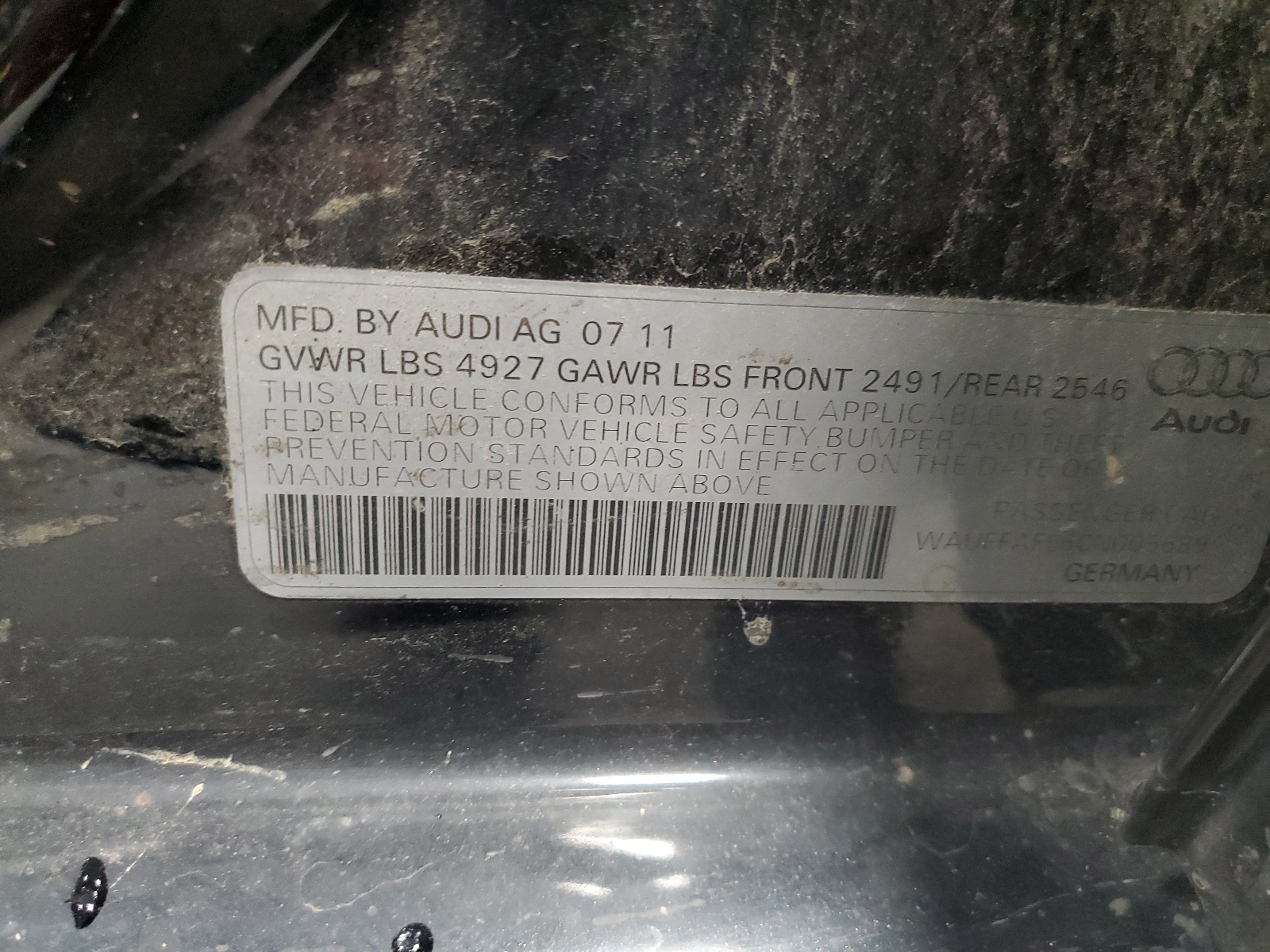 WAUFFAFL6CN005689 2012 Audi A4 Premium Plus
