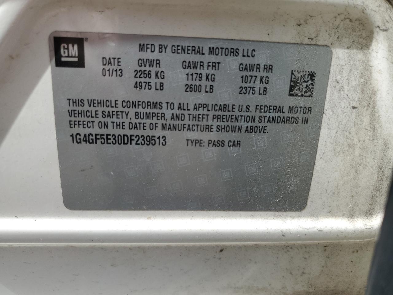 2013 Buick Lacrosse Premium VIN: 1G4GF5E30DF239513 Lot: 63783474