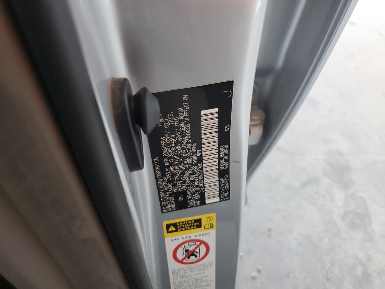 2010 Toyota Highlander Hybrid Limited VIN: JTEJW3EH8A2047460 Lot: 65616214