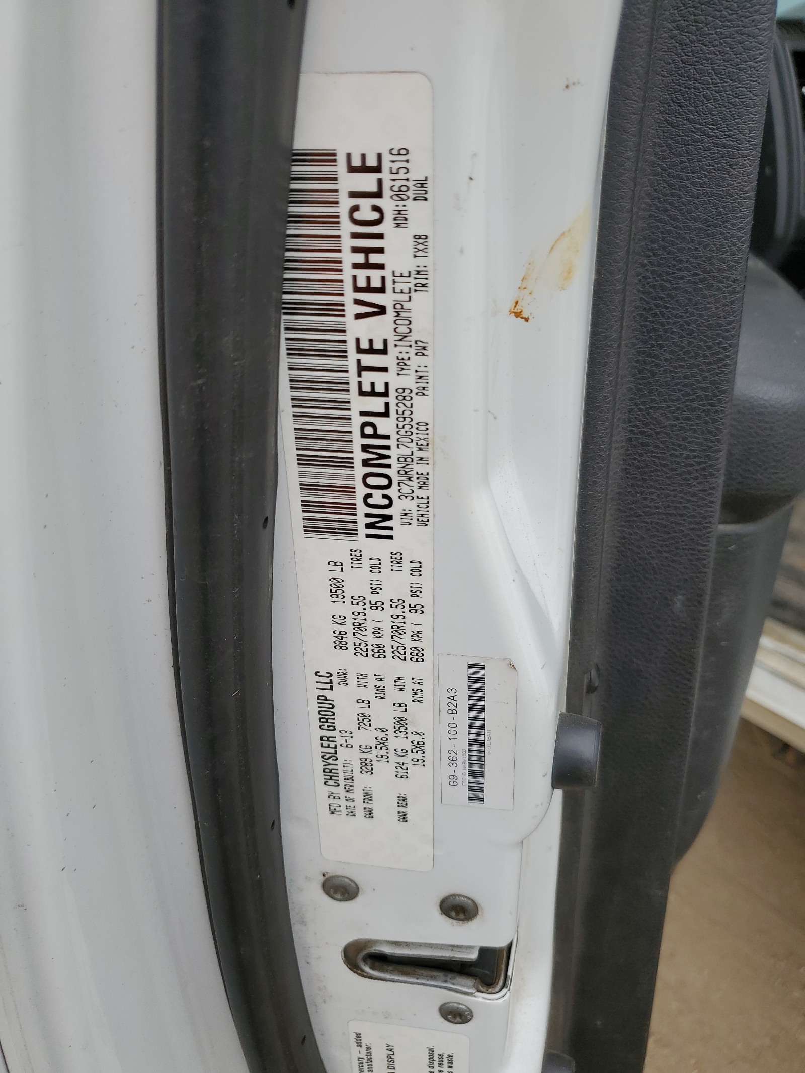 3C7WRNBL7DG595289 2013 Ram 5500