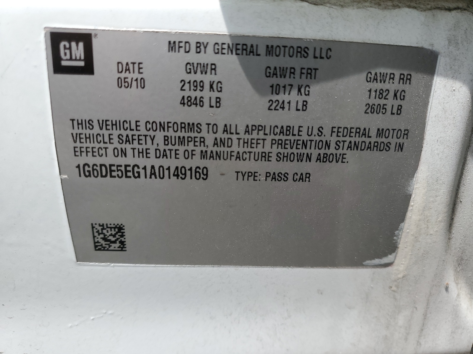 1G6DE5EG1A0149169 2010 Cadillac Cts Luxury Collection