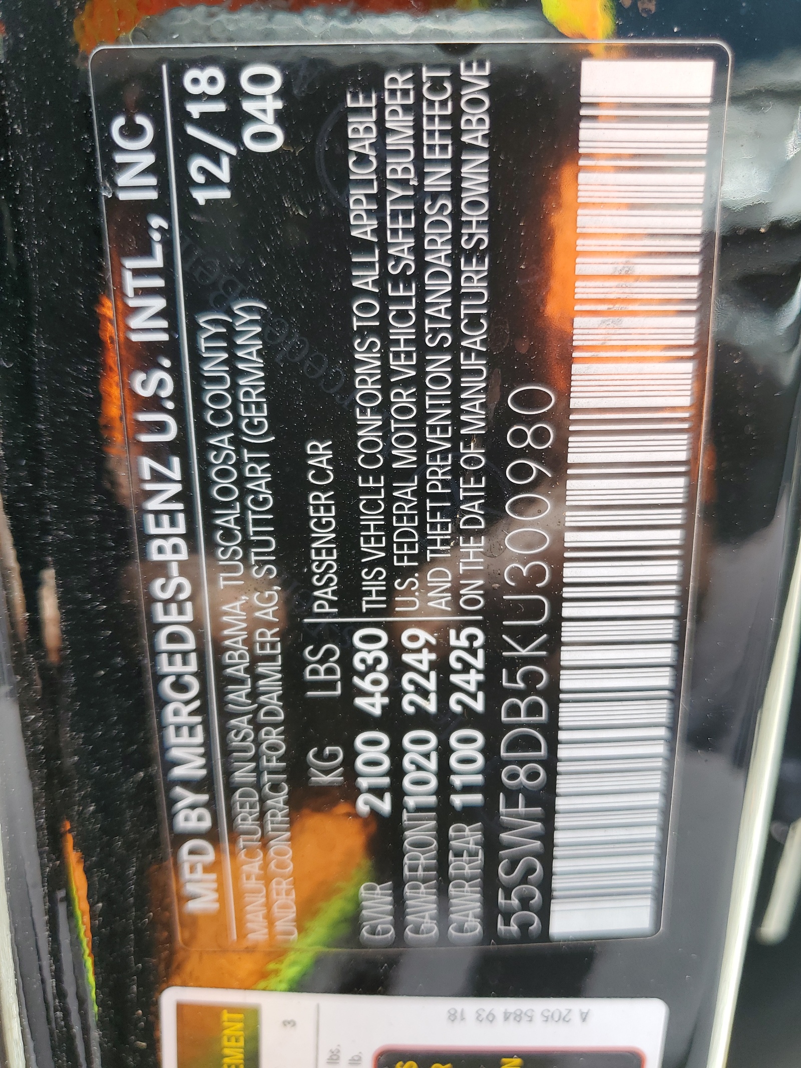 55SWF8DB5KU300980 2019 Mercedes-Benz C 300