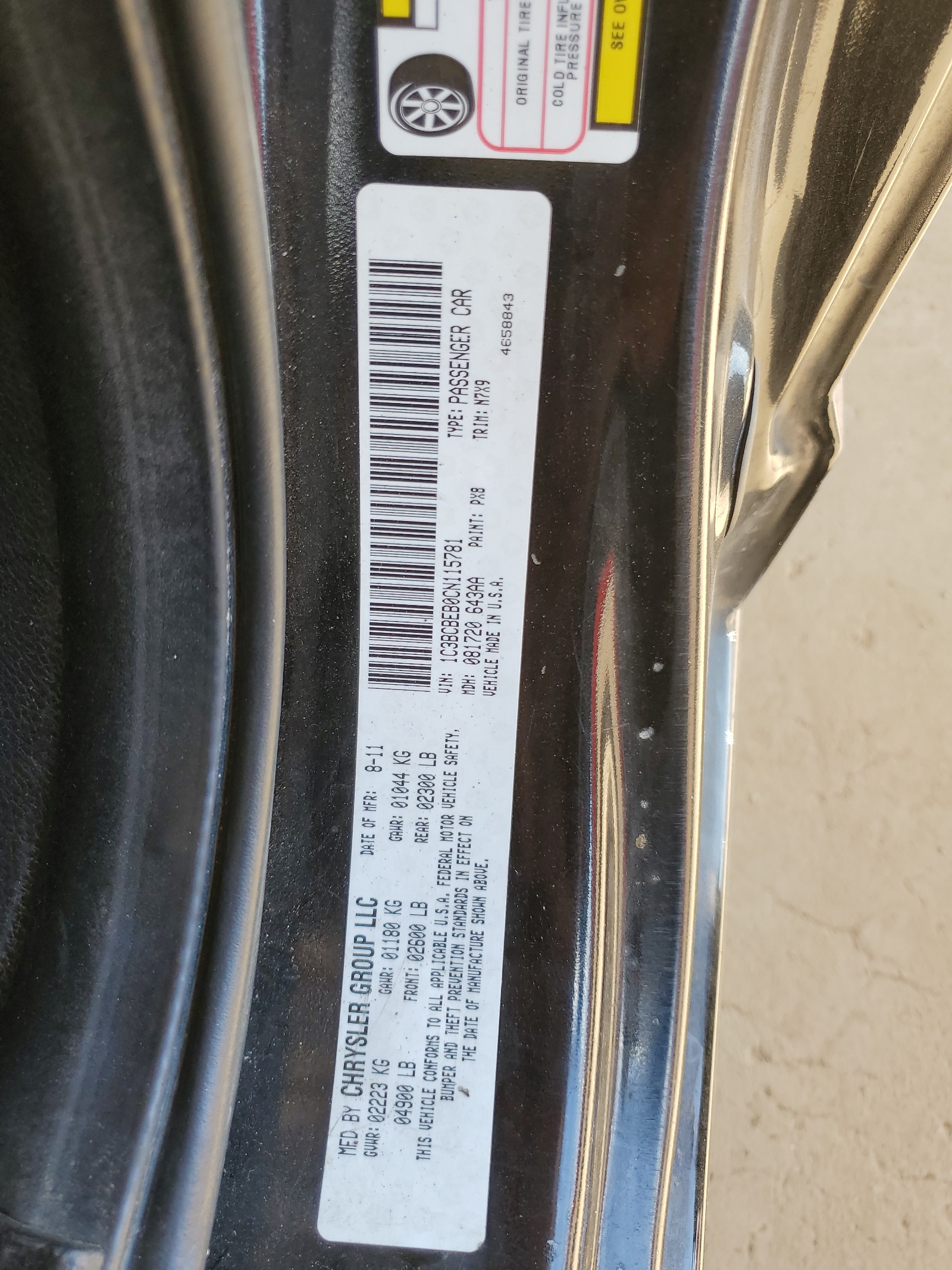 1C3BCBEB0CN115781 2012 Chrysler 200 Touring