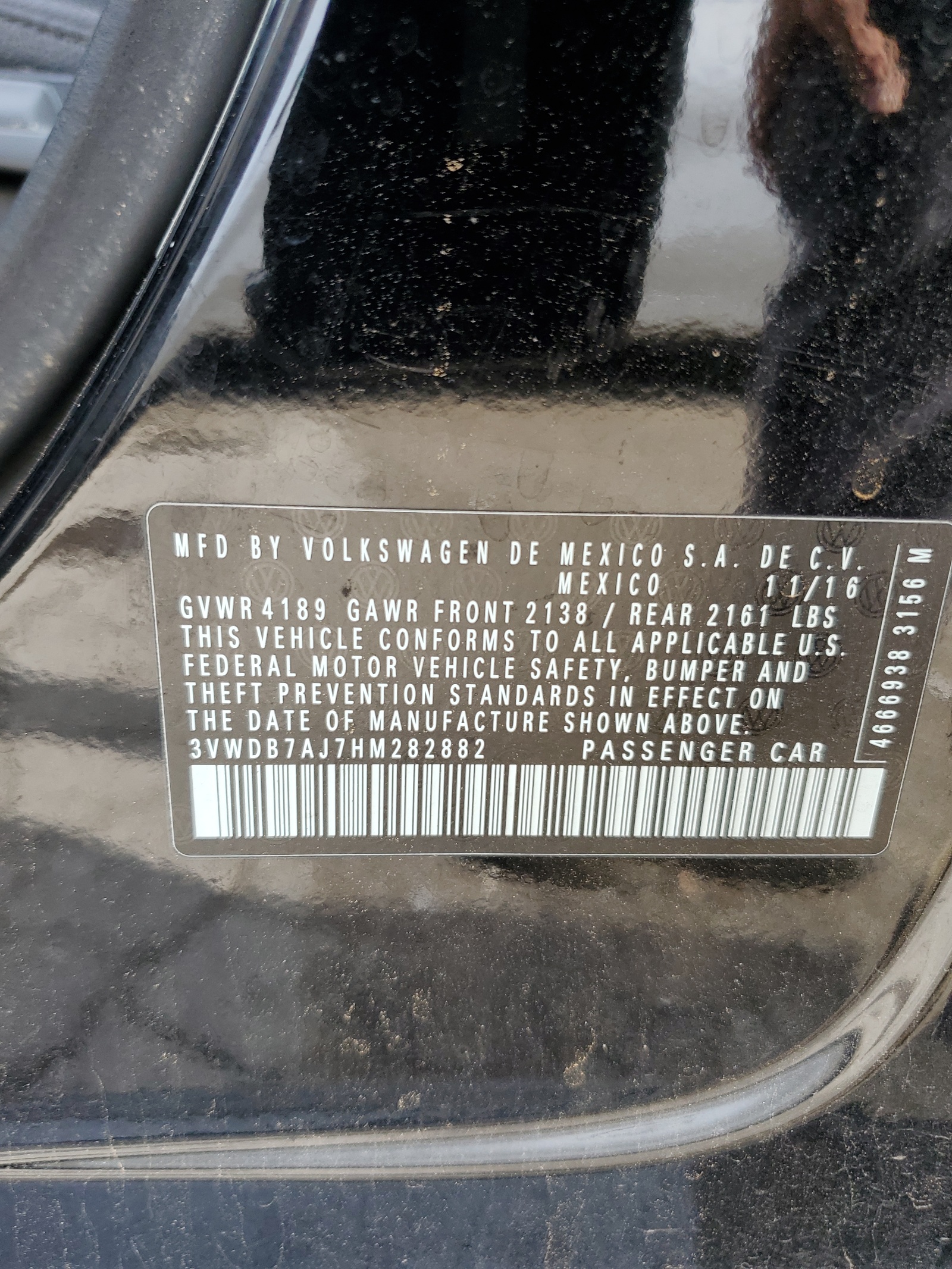 3VWDB7AJ7HM282882 2017 Volkswagen Jetta Se