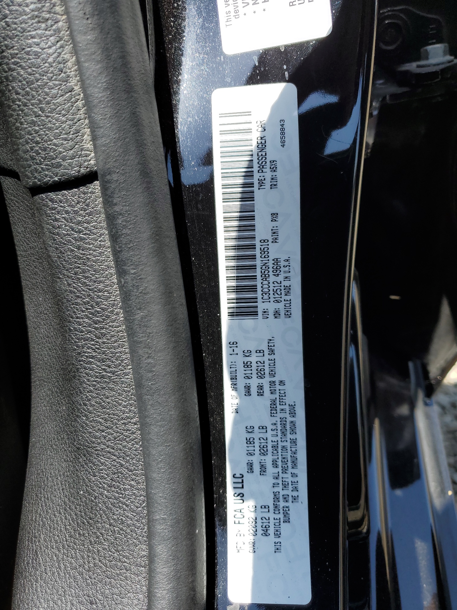 1C3CCCAB5GN169518 2016 Chrysler 200 Limited