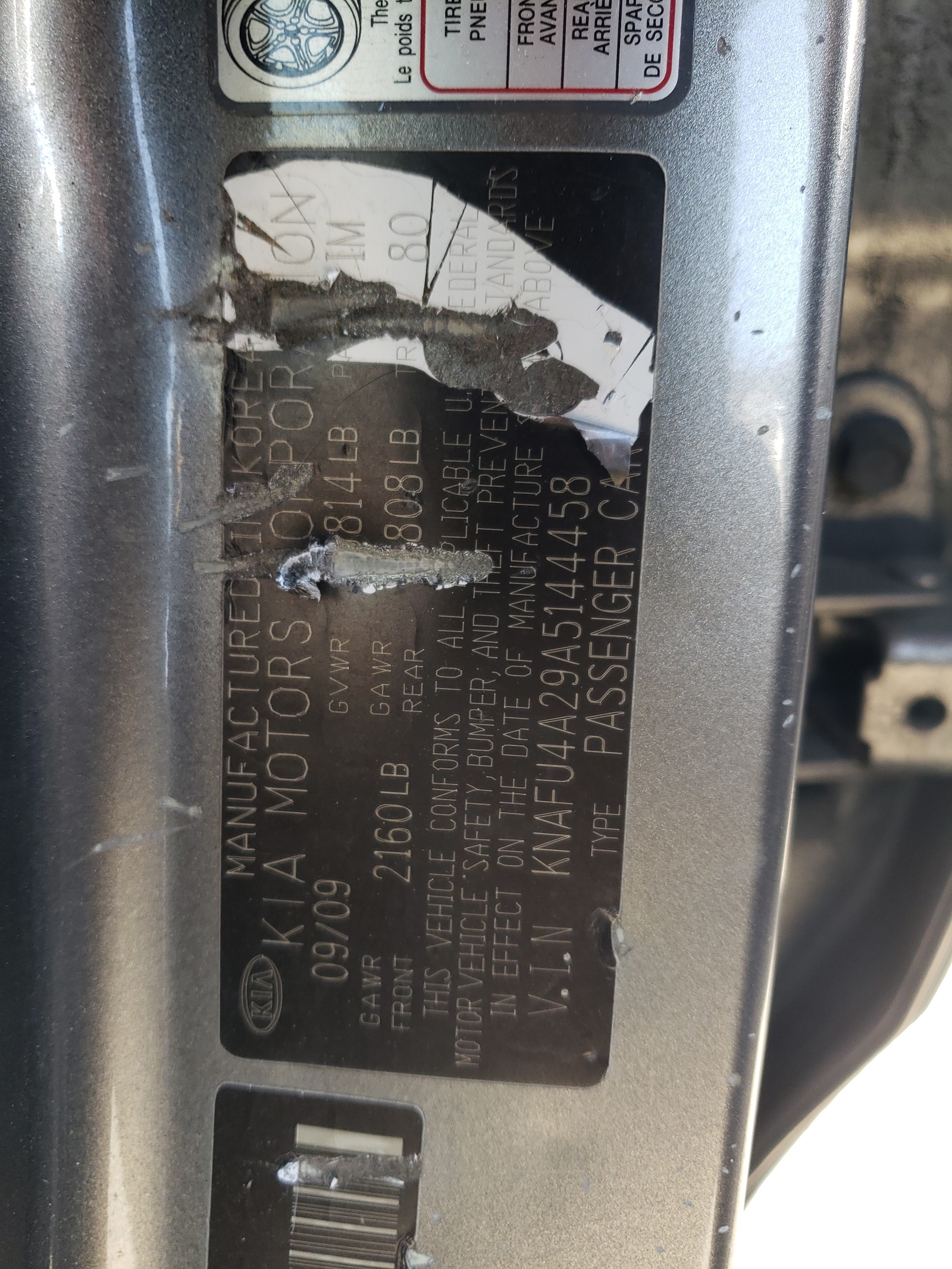 KNAFU4A29A5144458 2010 Kia Forte Ex