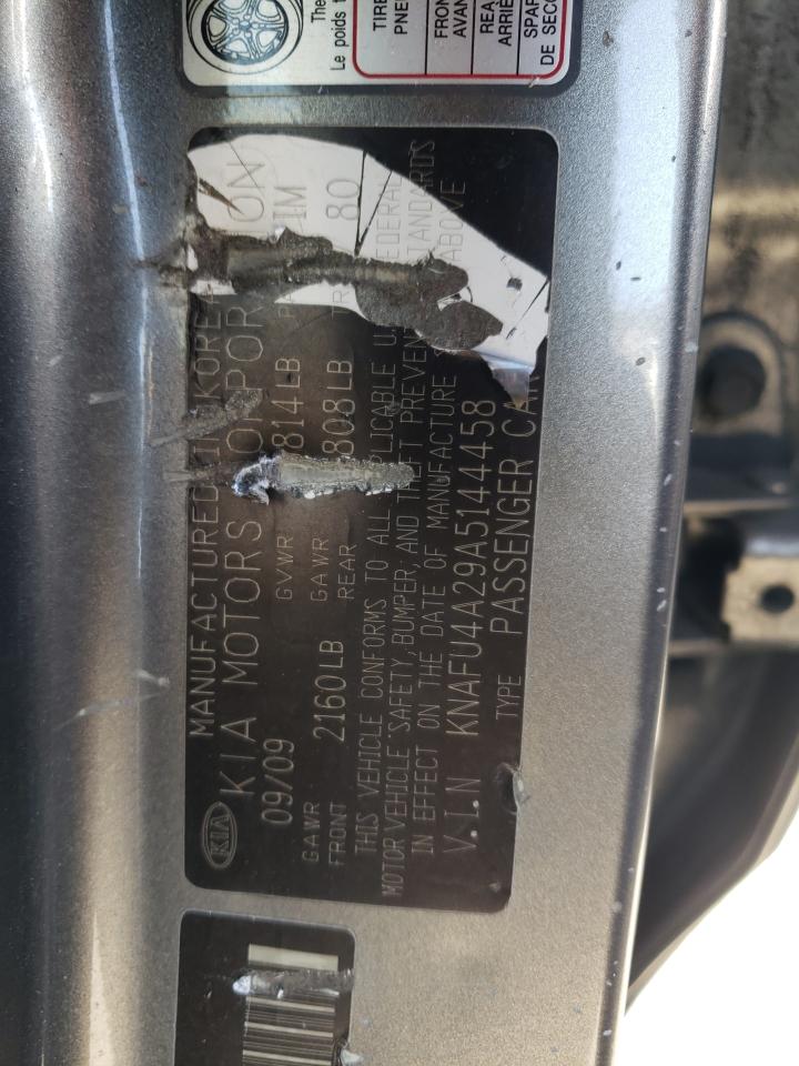 2010 Kia Forte Ex VIN: KNAFU4A29A5144458 Lot: 63810124