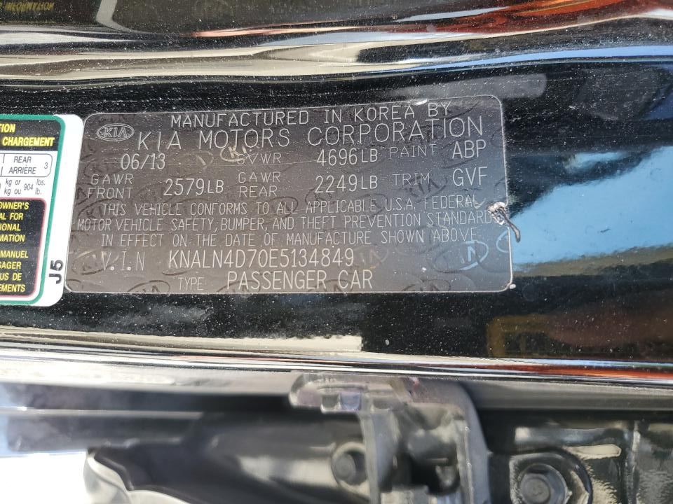 KNALN4D70E5134849 2014 Kia Cadenza Premium