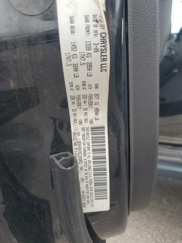 2008 Jeep Grand Cherokee Laredo VIN: 1J8GR48KX8C203451 Lot: 64672434