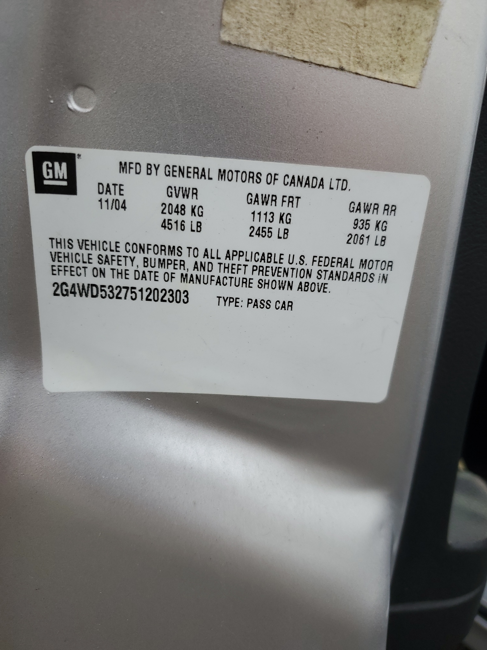 2G4WD532751202303 2005 Buick Lacrosse Cxl