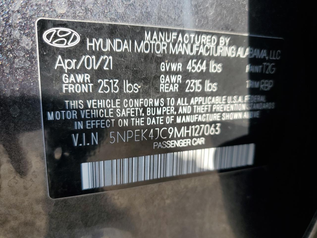 2021 Hyundai Sonata N Line VIN: 5NPEK4JC9MH127063 Lot: 61720204