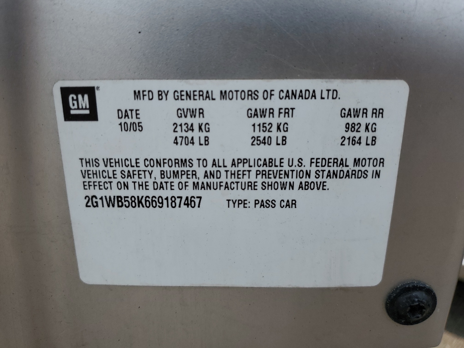 2G1WB58K669187467 2006 Chevrolet Impala Ls