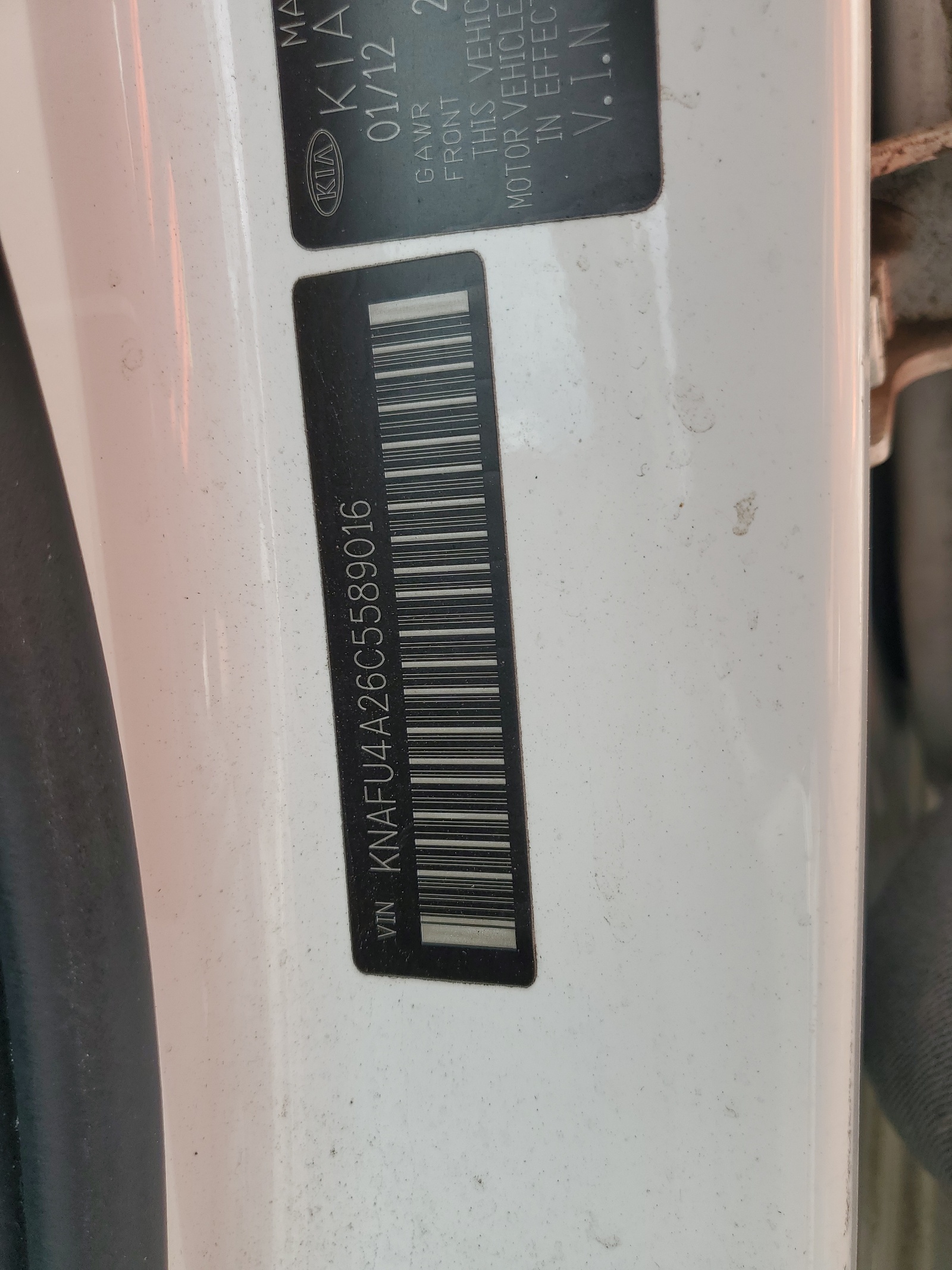 KNAFU4A26C5589016 2012 Kia Forte Ex