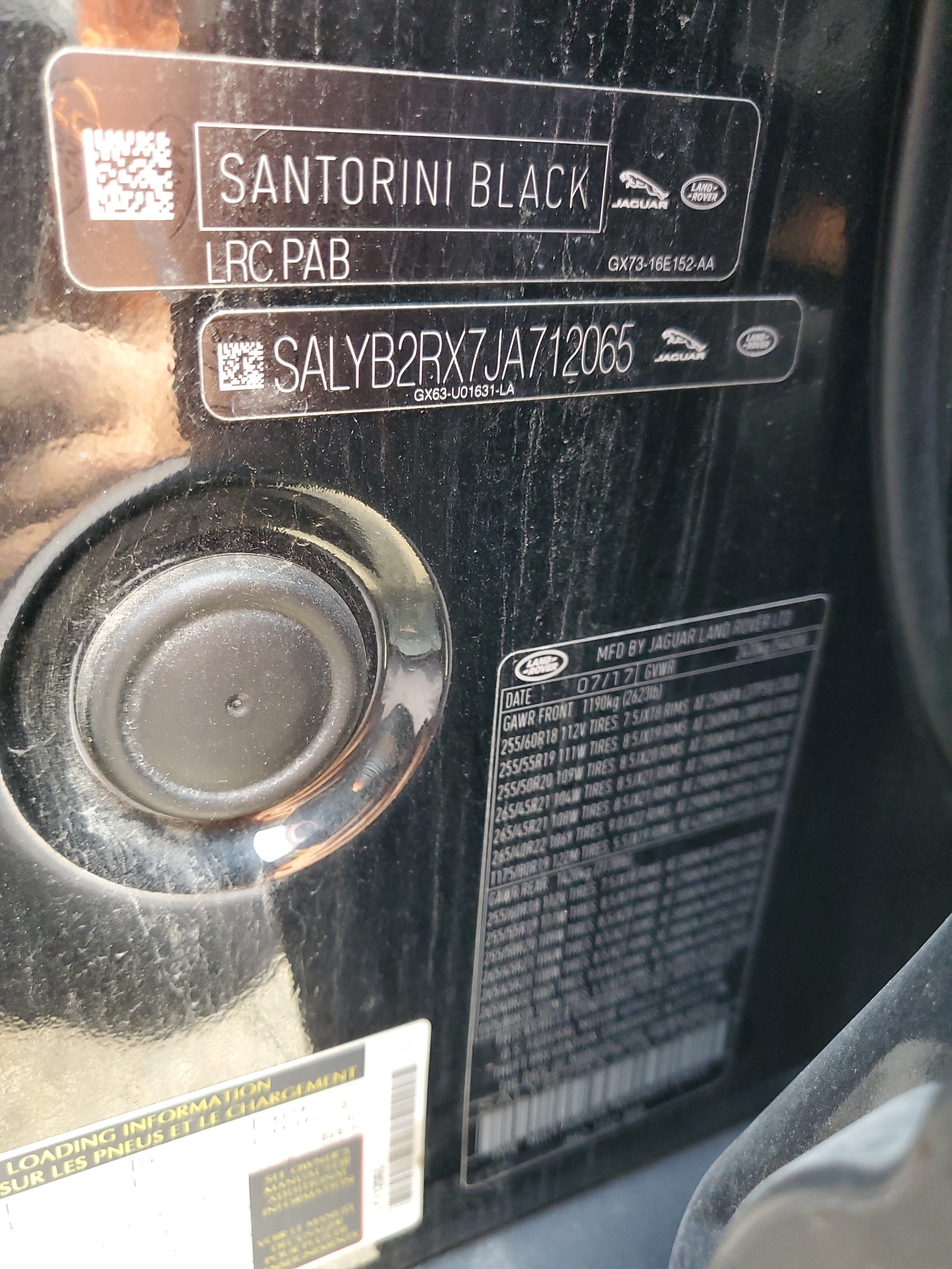 SALYB2RX7JA712065 2018 Land Rover Range Rover Velar S