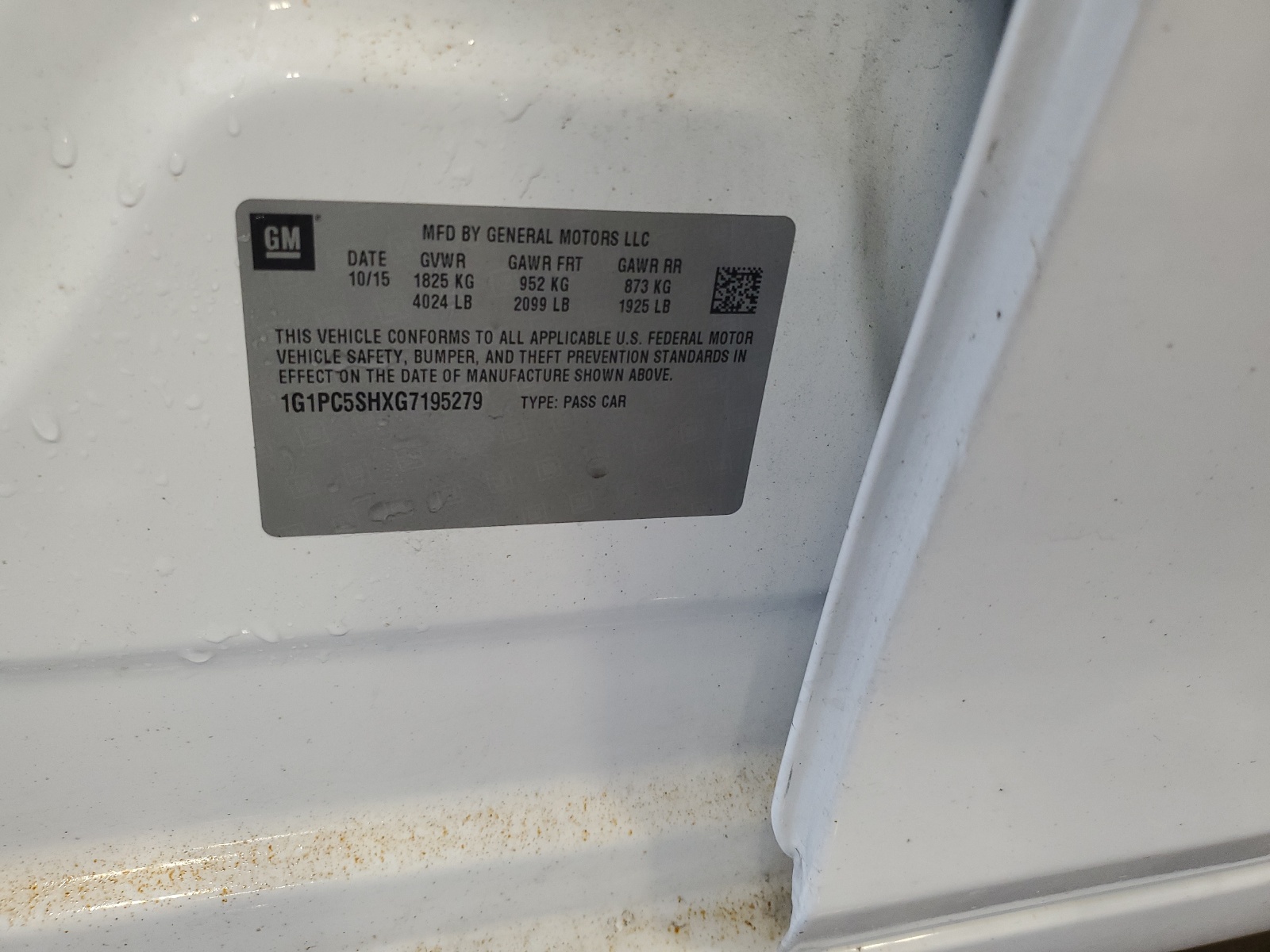 1G1PC5SHXG7195279 2016 Chevrolet Cruze Limited Ls