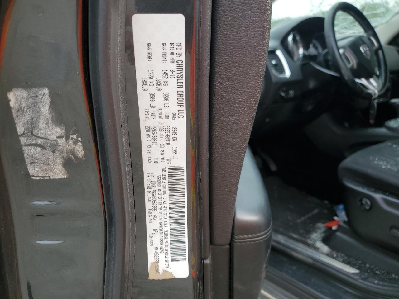 2011 Dodge Durango Crew VIN: 1D4RE4GG0BC667366 Lot: 63017704