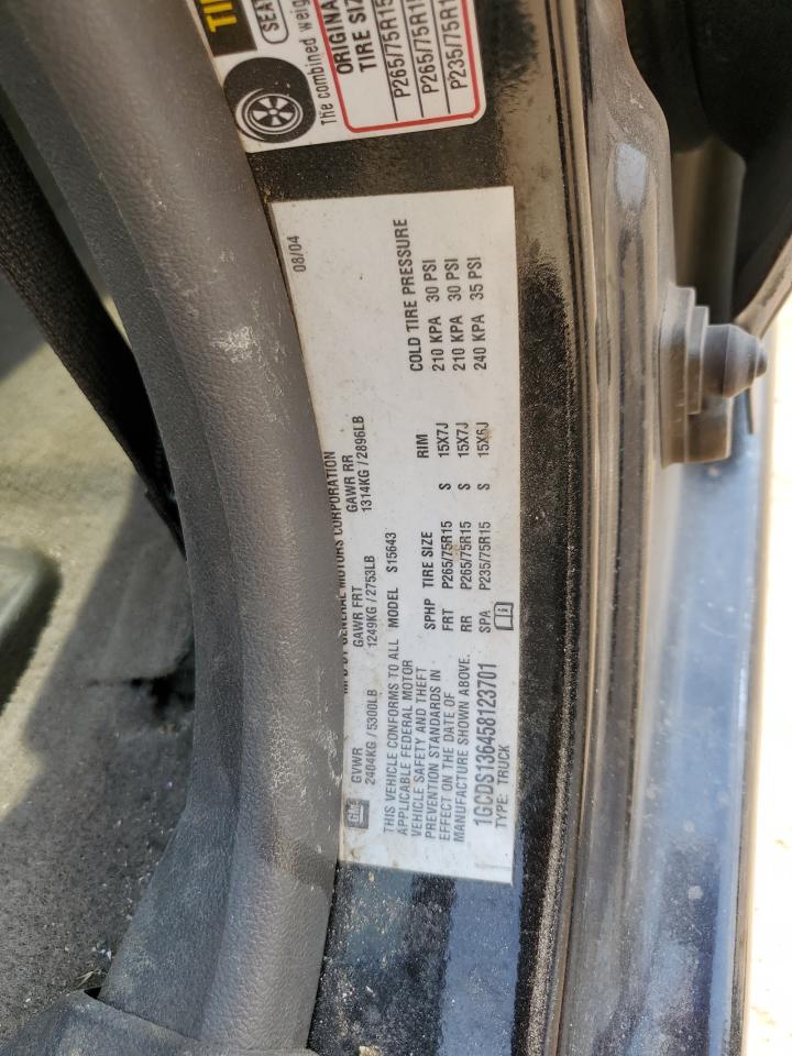 2005 Chevrolet Colorado VIN: 1GCDS136458123701 Lot: 90644755