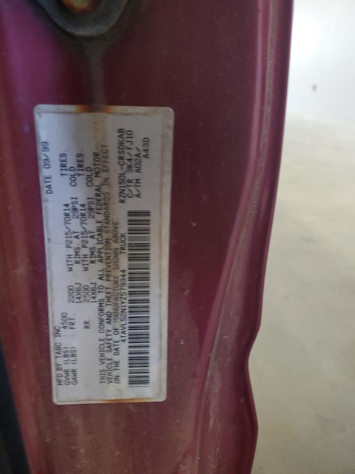 2000 Toyota Tacoma Xtracab VIN: 4TAVL52N1YZ579344 Lot: 62403744