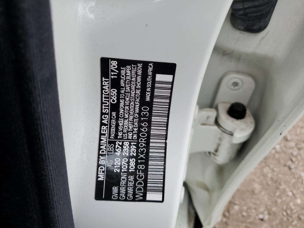 2009 Mercedes-Benz C 300 4Matic VIN: WDDGF81X39R066130 Lot: 62313214