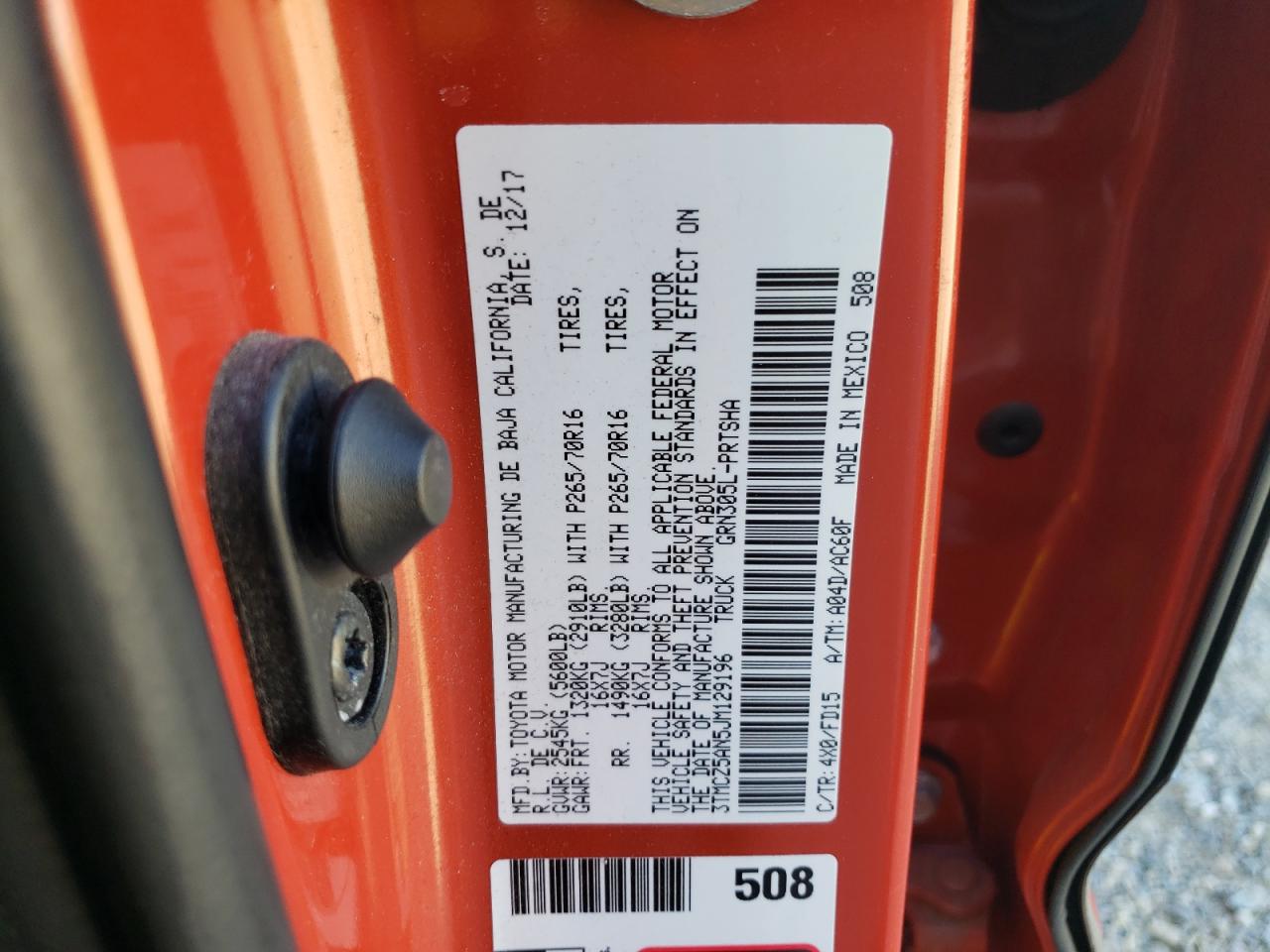 2018 Toyota Tacoma Double Cab VIN: 3TMCZ5AN5JM129196 Lot: 63771134