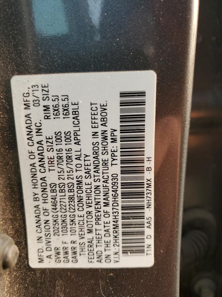 2HKRM4H37DH640930 2013 Honda Cr-V Lx