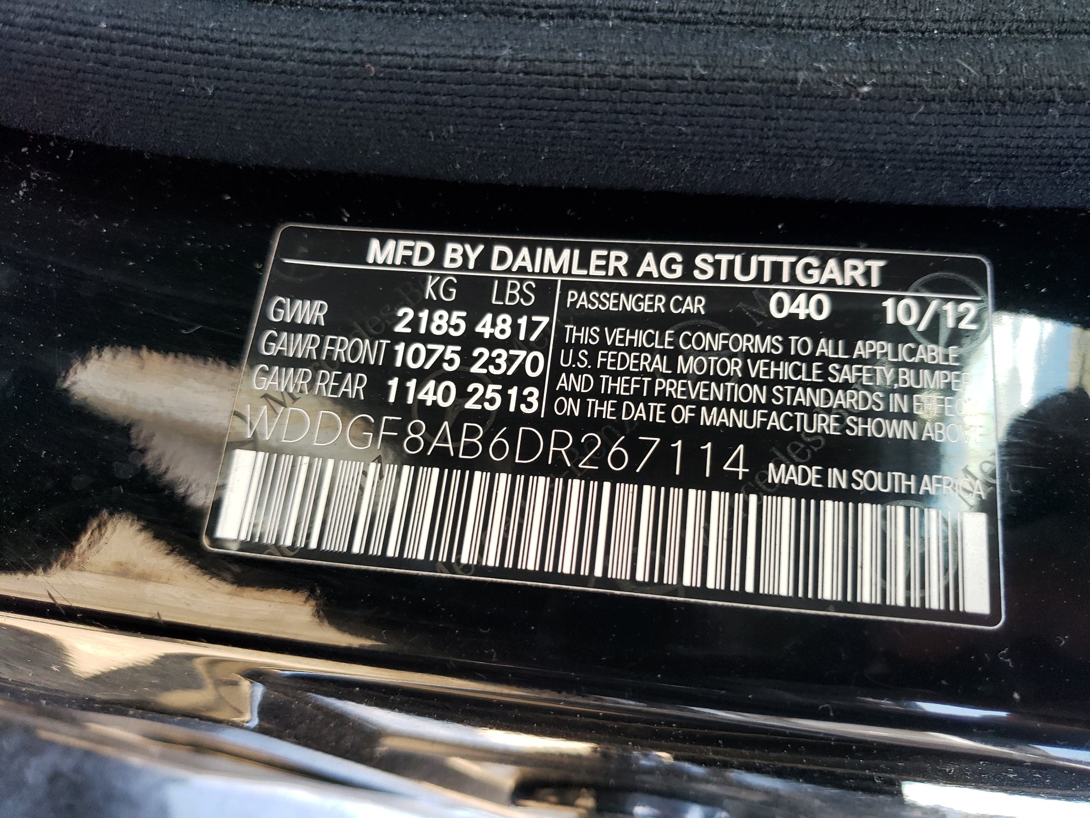WDDGF8AB6DR267114 2013 Mercedes-Benz C 300 4Matic